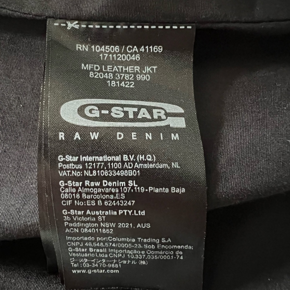 G-Star Moto Black Leather Jacket - Picture 3 of 4